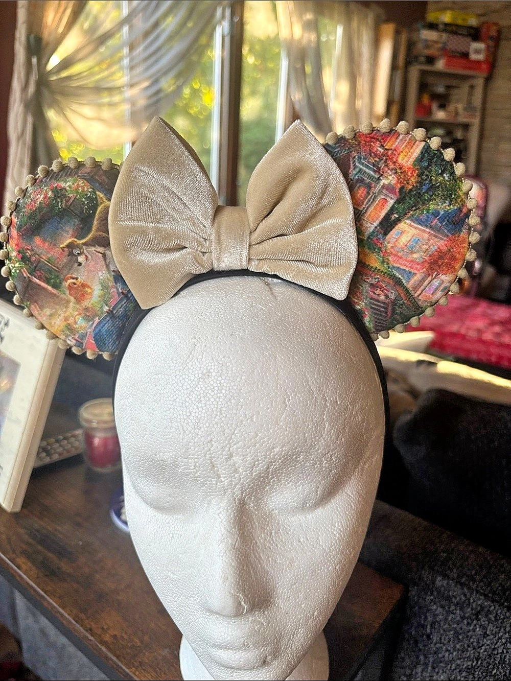 Multicolor Bow Mouse Ear Headband Like new Disney lady and the tramp